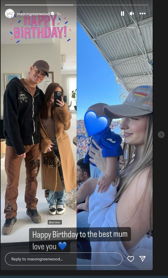 太阳报：格林伍德和女友的第二个女儿在本周早些时候出生