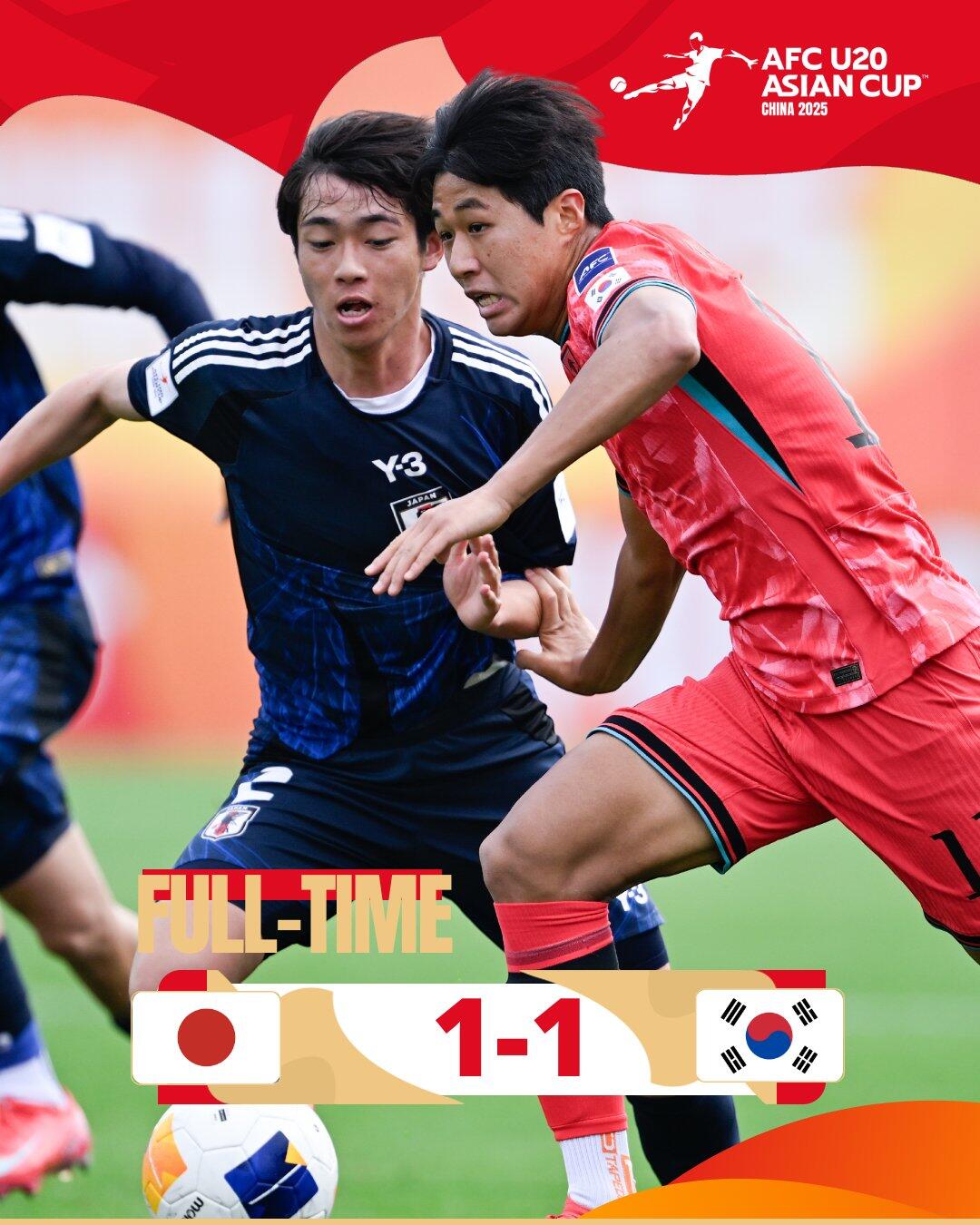 日本U20主帅谈战平韩国：想赢下比赛 一个失误足以改变比赛局面