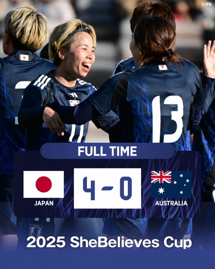 热身赛日本女足4-0澳大利亚女足，田中美南2射1传&长谷川唯任队长